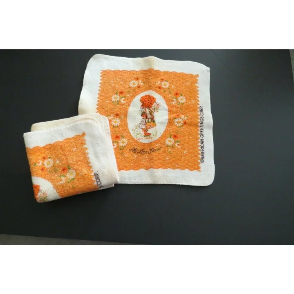 VTG American Greetings Collectible Holly Hobbie Bath Linens Washcloths 1…
